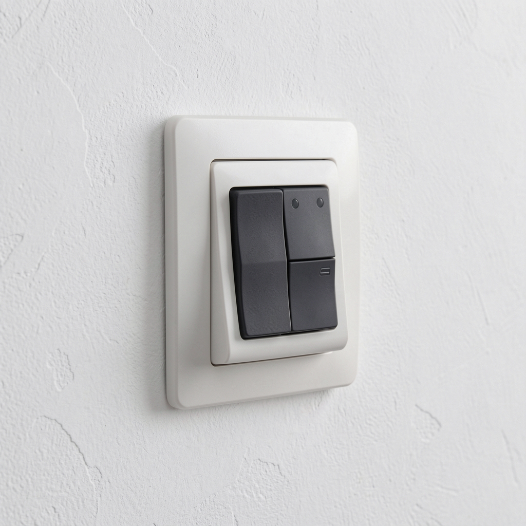 Aqara Wall Switch H1 beli touch prekidač sa dvostrukim dugmetom ugrađen u beli zid